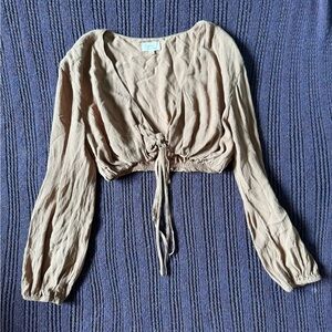 Camila Coehlo Tie Front Crop Top